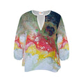Blouse femme artistique Playa – blouse fluide imprimée art abstrait