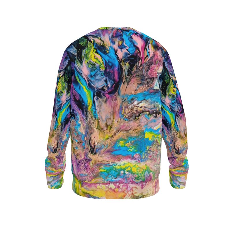 Sweatshirt artistique "Plume"🪶 multicolore – Édition limitée CaroDiois