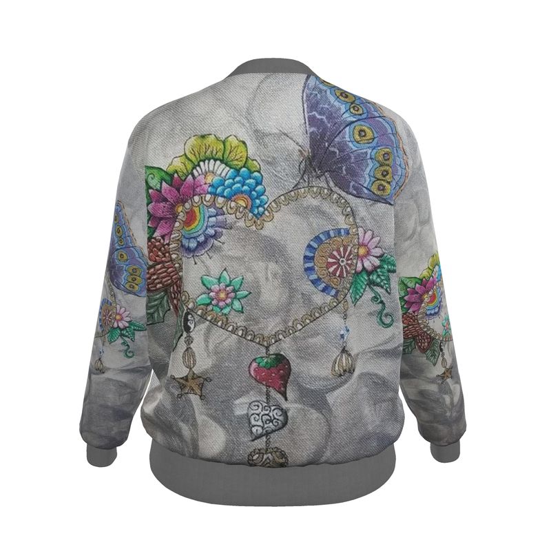 Veste bombers femme "Délicatesse" -veste imprimée florale élégante