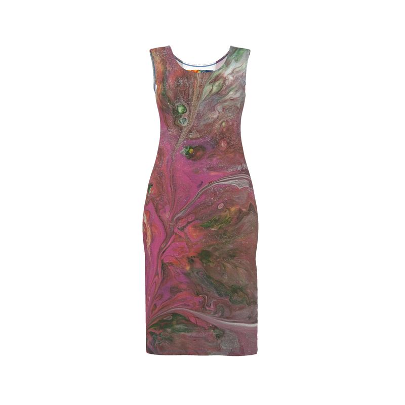 🌺Robe moulante - Création artistique Fleur CaroDiois