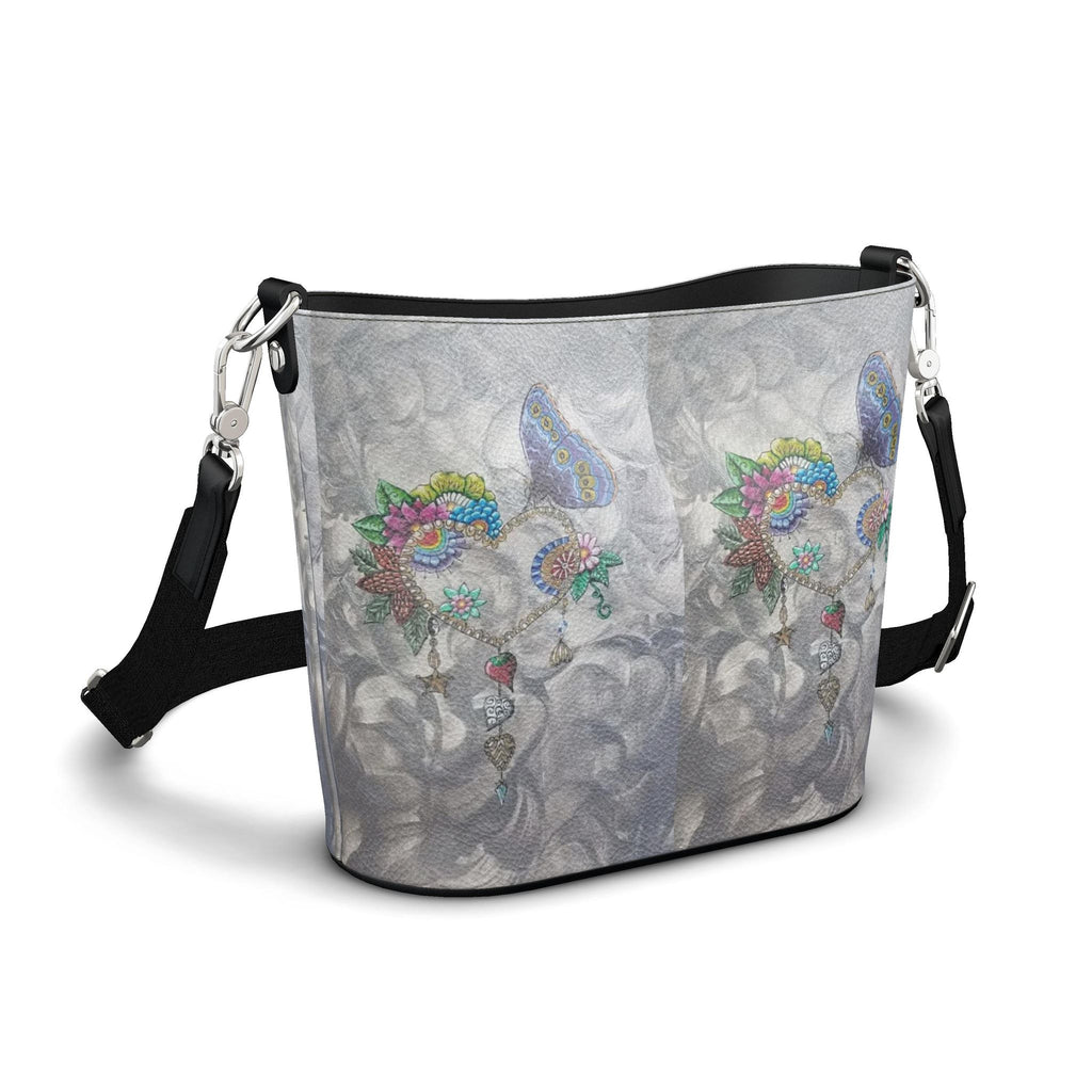 Grand sac fourre-tout en cuir imprimé- Collection Délicatesse - Edition limitée à 50 ex