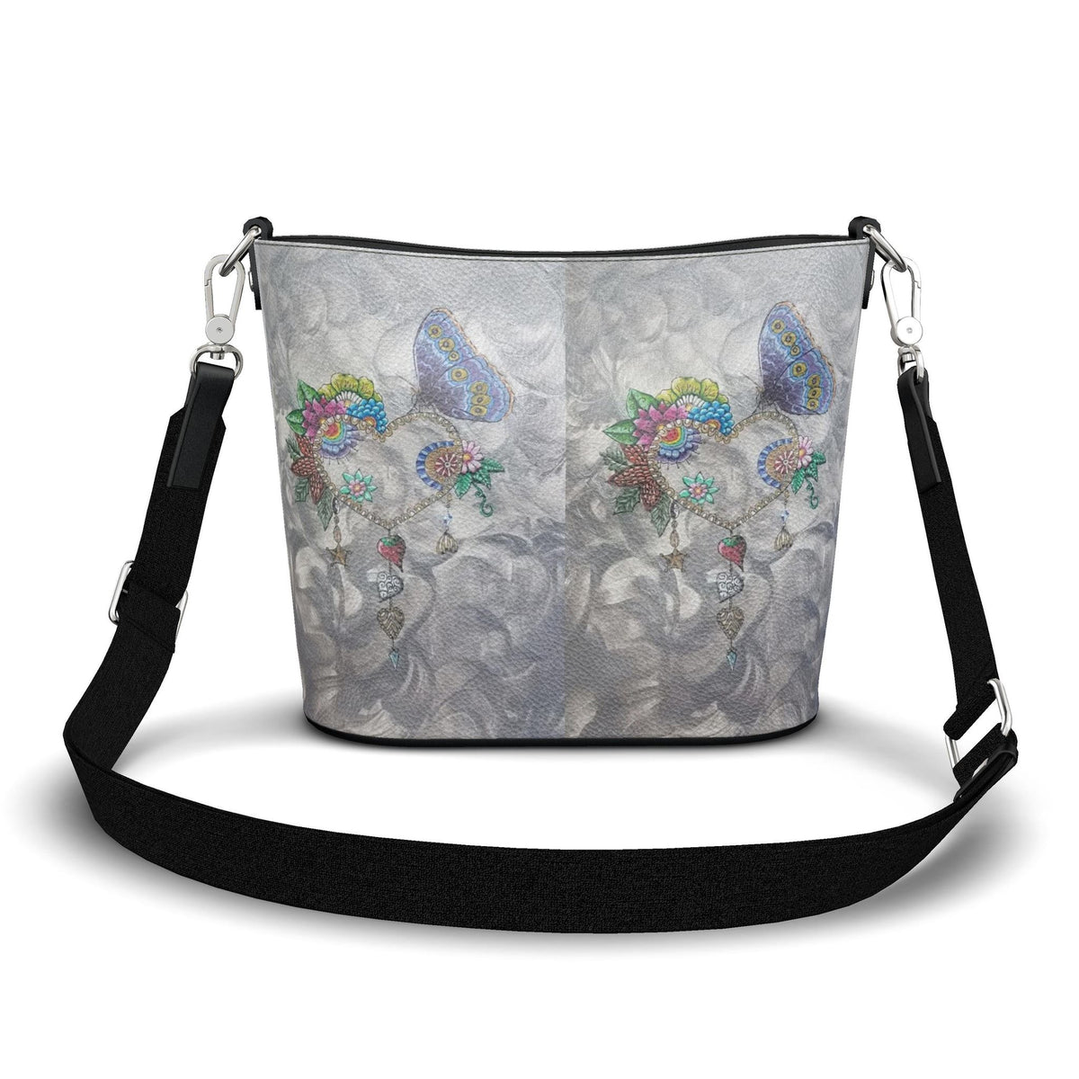 Grand sac fourre-tout en cuir imprimé- Collection Délicatesse - Edition limitée à 50 ex