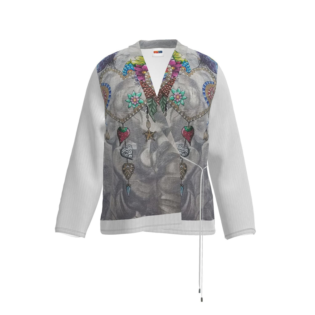 Blazer artistique femme en velours Délicatesse, vue de face