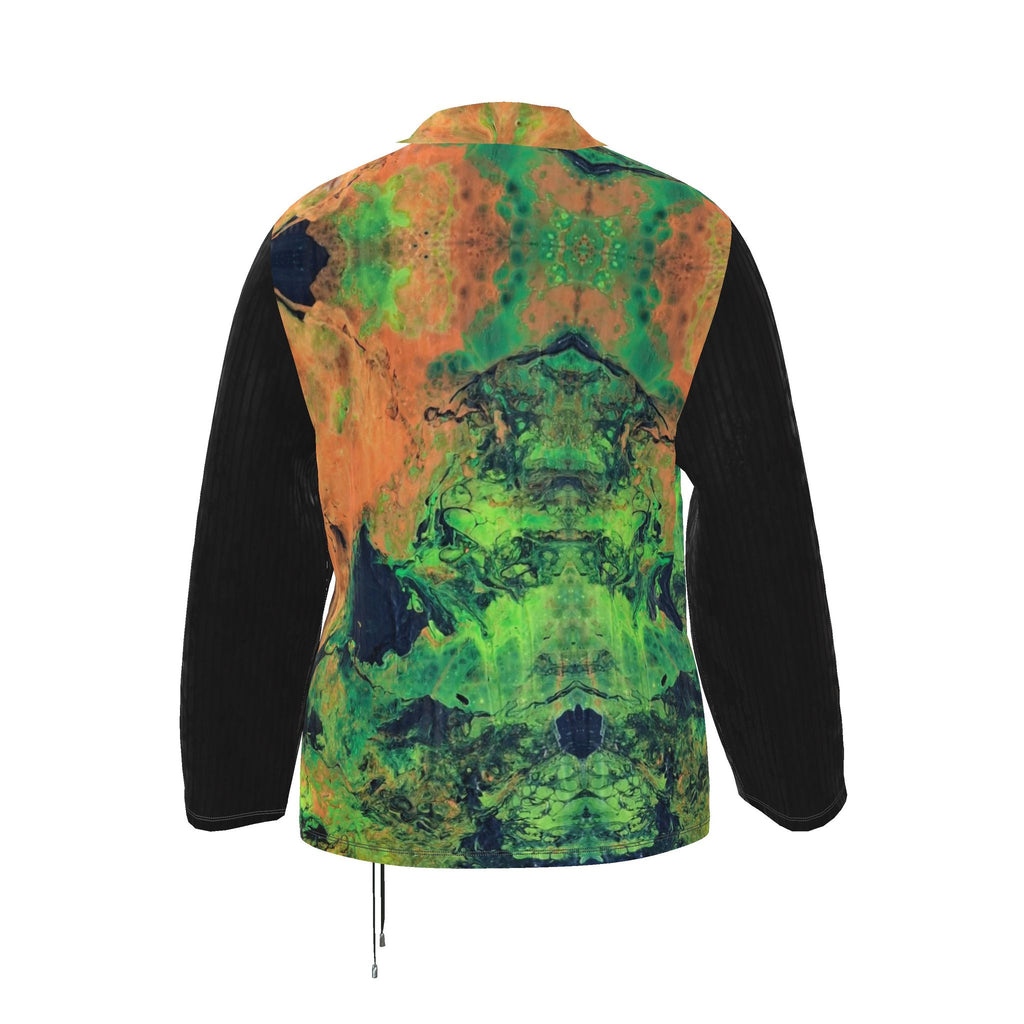 Blazer artistique femme en velours Hymne à la nature, vue de dos