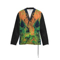 Blazer femme artistique en velours Hymne à la nature, vue de face