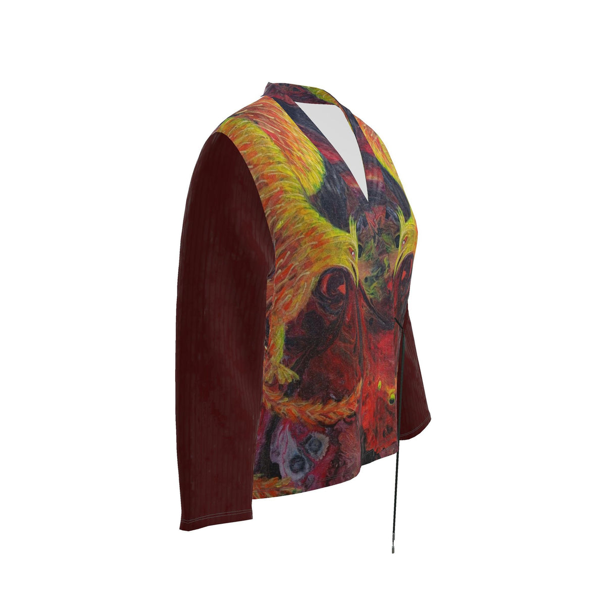 Blazer artistique femme Phoenix, vue de profil droit