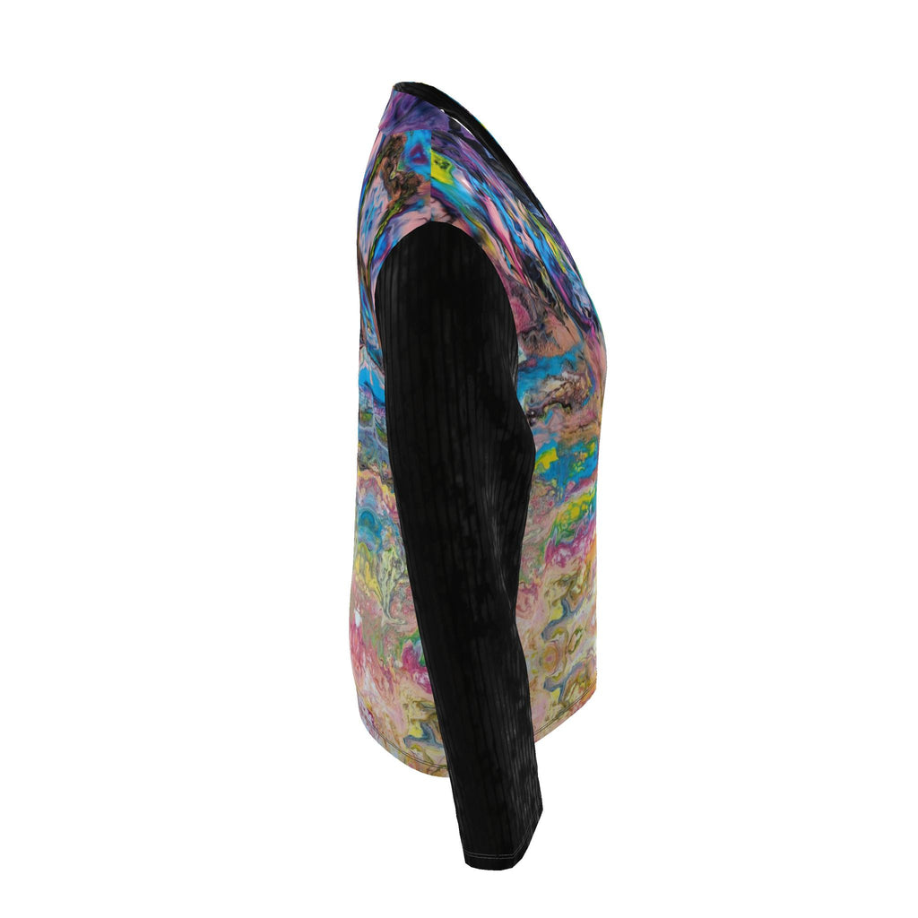 Blazer artistique femme Plume en velours, vue de profil droit