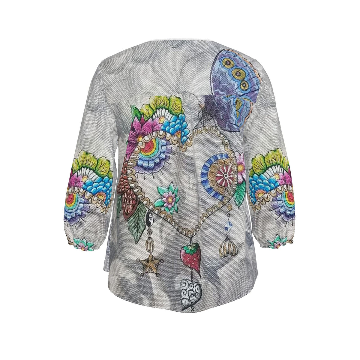 Blouse artistique femme Délicatesse vue de dos