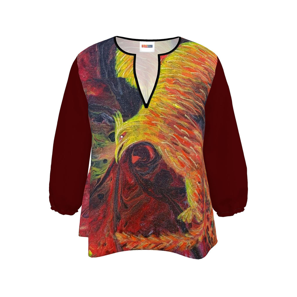 Blouse artistique femme Phoenix, vue de face