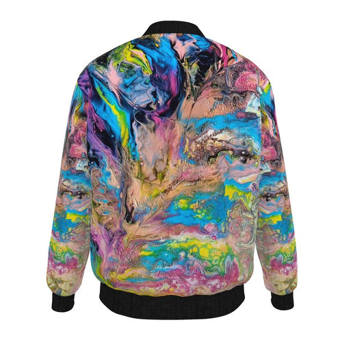 Bomber artistique mixte Plume – Veste édition limitée | CaroDiois