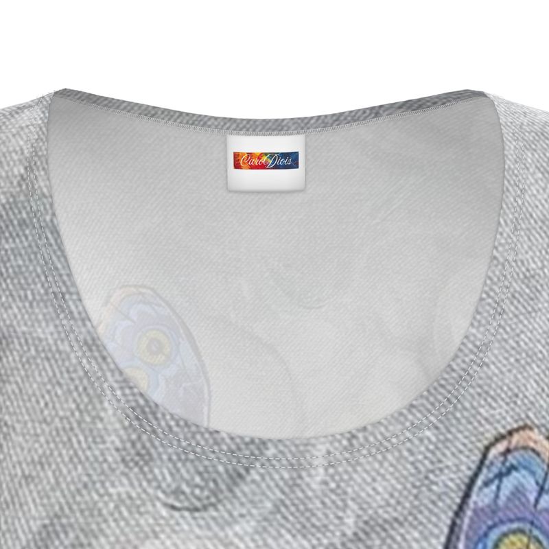 Robe moulante artistique “Délicatesse” – Robe en jersey coton imprimée d’œuvre originale, coupe ajustée