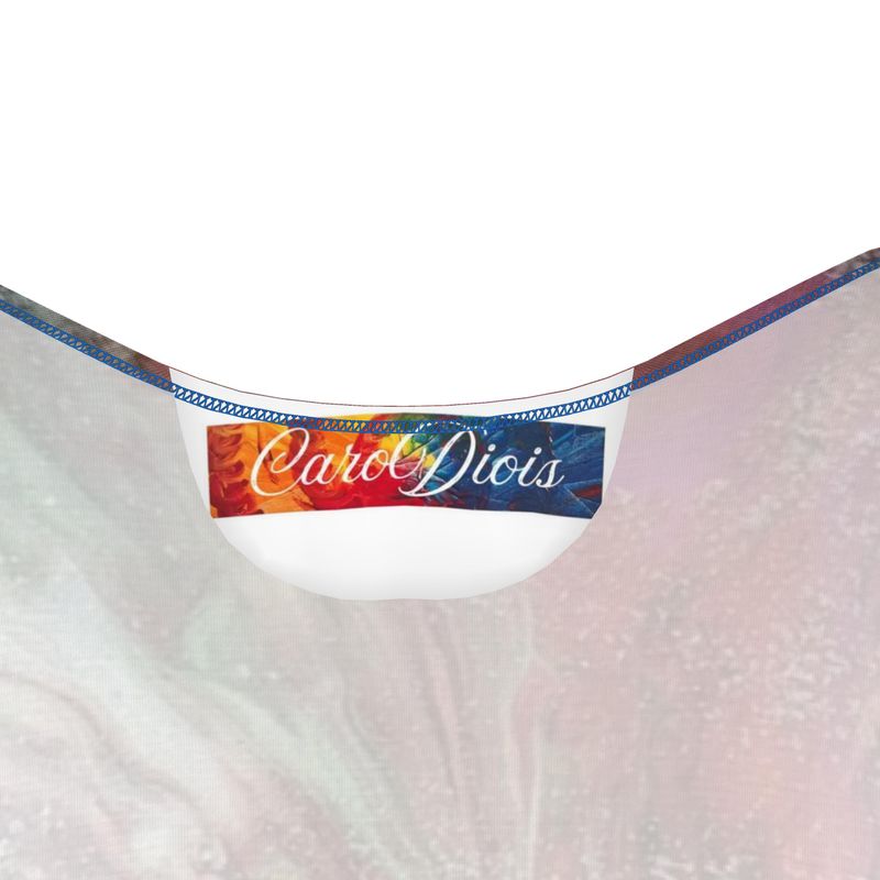 Robe moulante Fleur imprimée artistique- CaroDiois