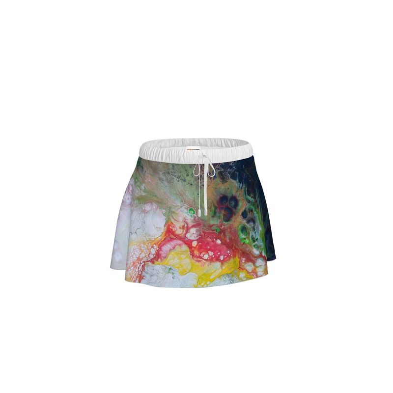 Jupe artistique Playa 🌊– Jupe fluide imprimée, création originale | CaroDiois