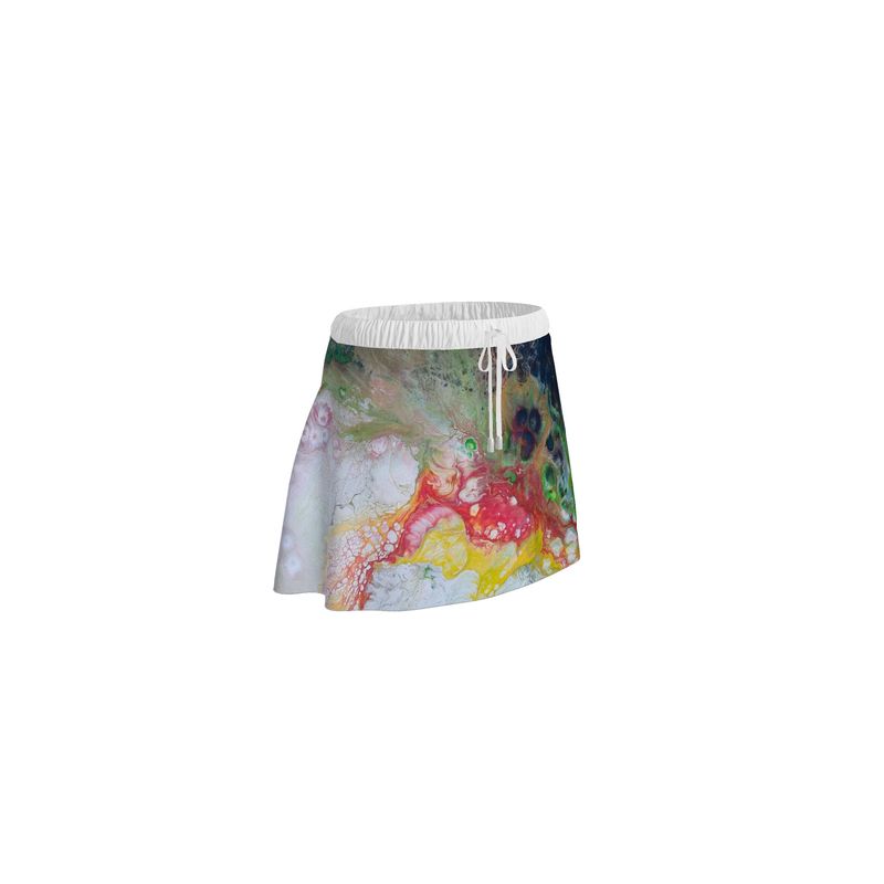 Jupe artistique Playa 🌊– Jupe fluide imprimée, création originale | CaroDiois