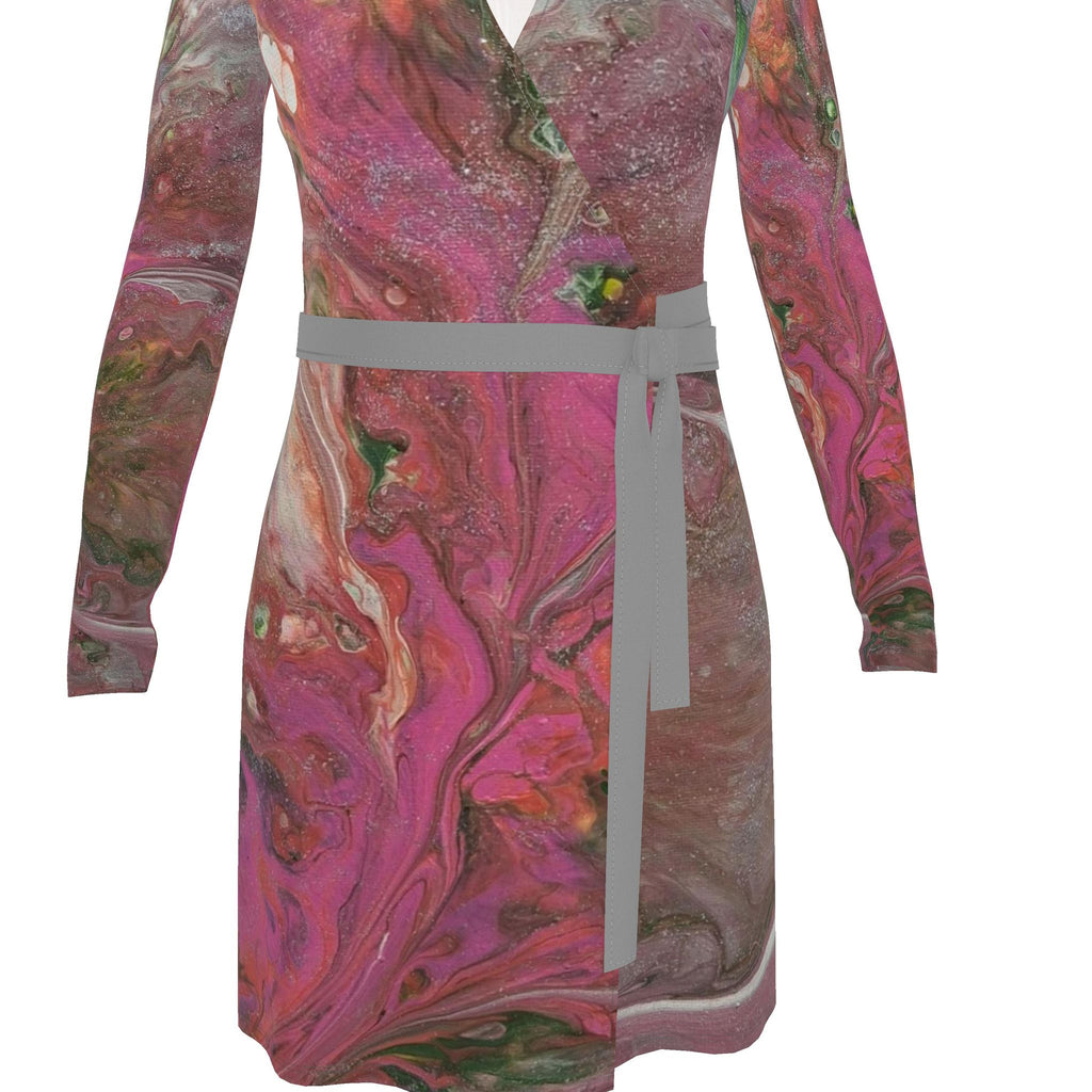Robe artistique femme Fleur, détails de la ceinture