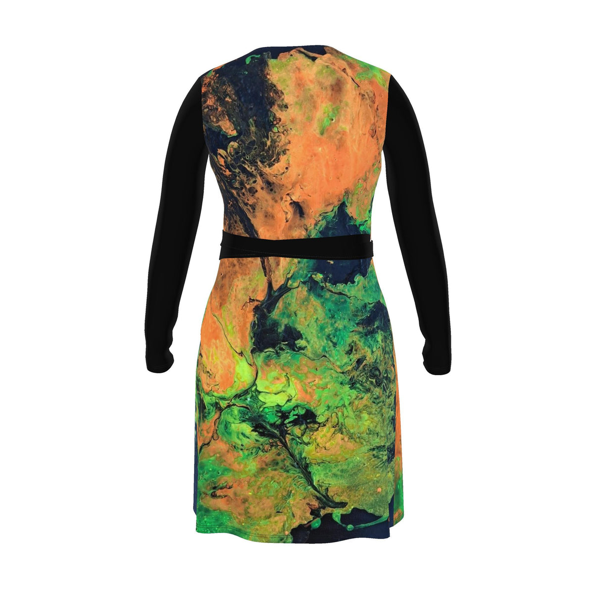 Robe portefeuille artistique femme Hymne à la nature, vue de dos