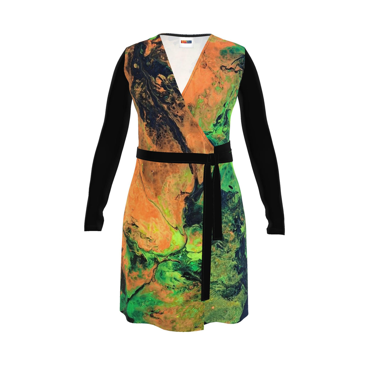 Robe portefeuille artistique femme Hymne à la nature, vue de face