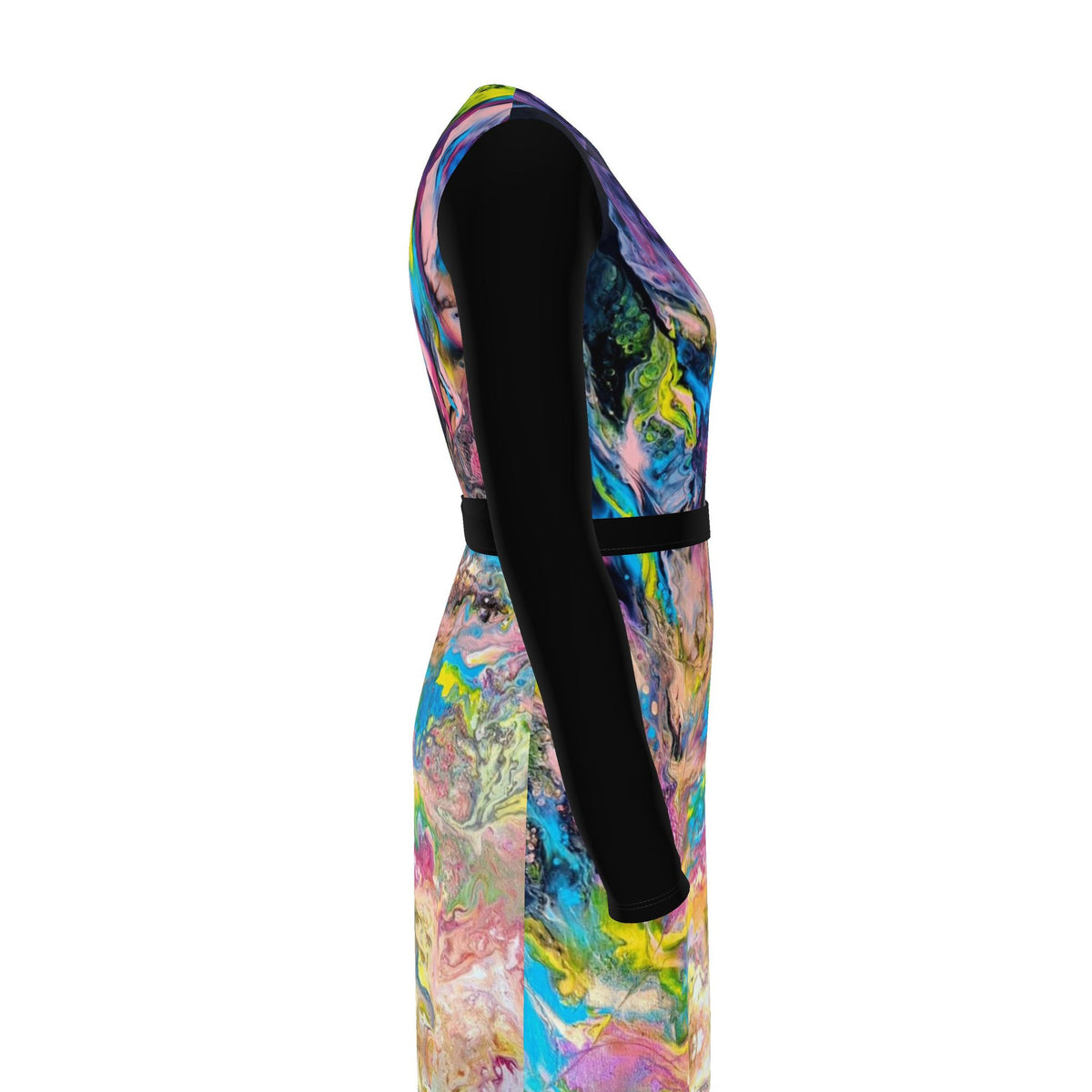 Robe portefeuille artistique Plume, vue de profil droit