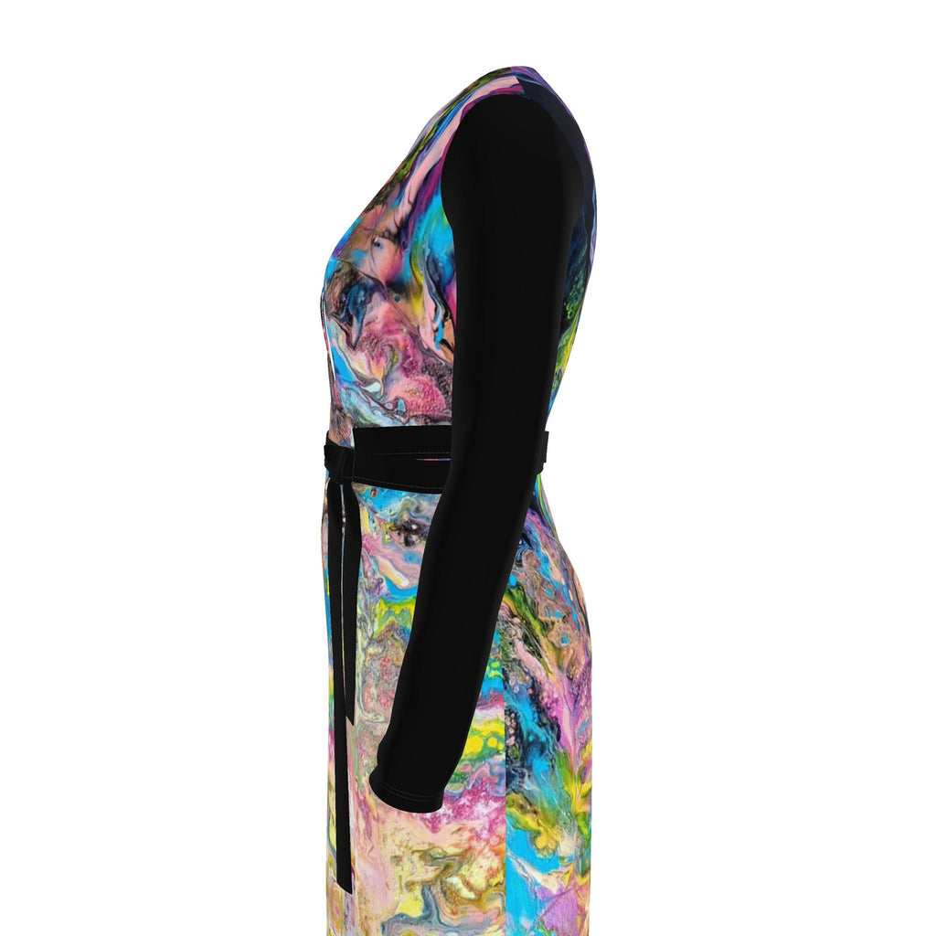 Robe portefeuille artistique Plume, vue de profil gauche