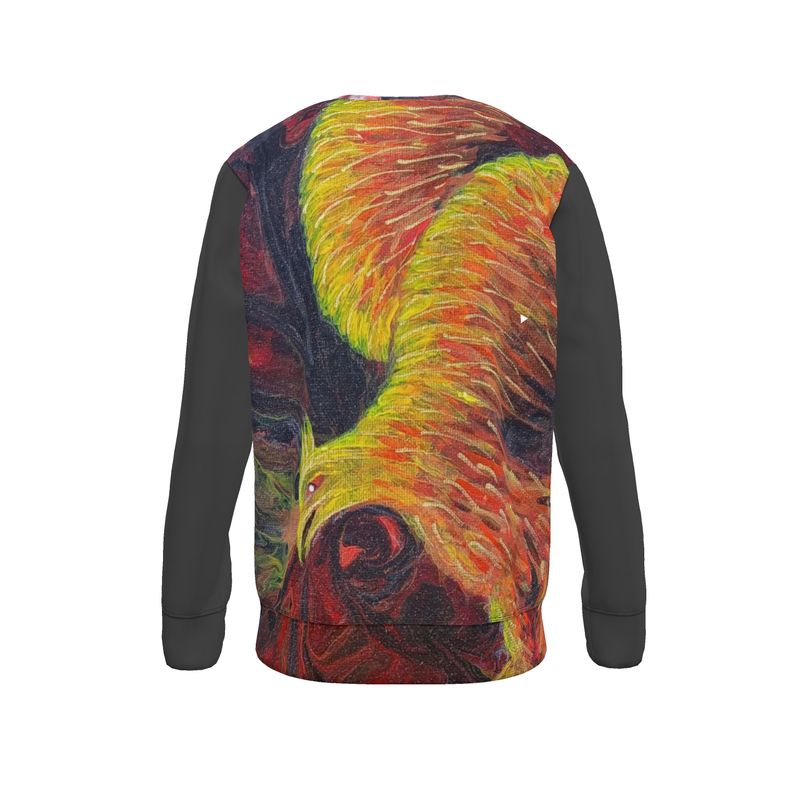 Sweat homme artistique “Phénix” – Jersey bouclette épais - Edition limitée à 50 ex | CaroDiois