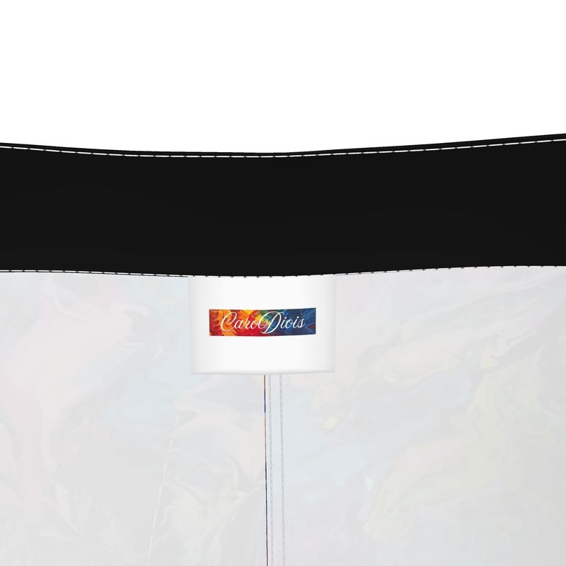 Jupe midi en jean artistique " Plume"  CaroDiois